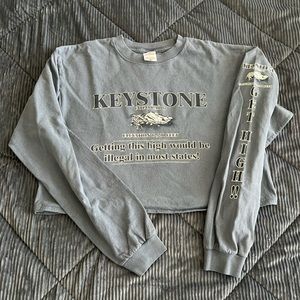 Get High!! Keystone Colorado Cropped Long Sleeve T size medium